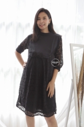 MAMA HAMIL BUTIK LAZADA Baju Wanita Ivana Dress Ibu Hamil Casual Model Brokat Pita Toksedo Pesta Outfit Murah   DRO 900 2  large